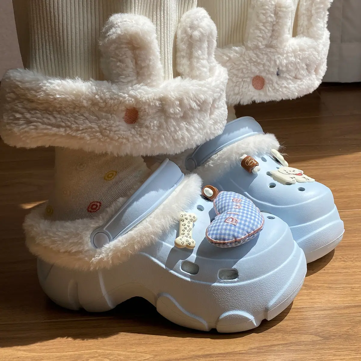 Winter Warm Cartoon Slippers Women Cotton Outerwear — feature 32