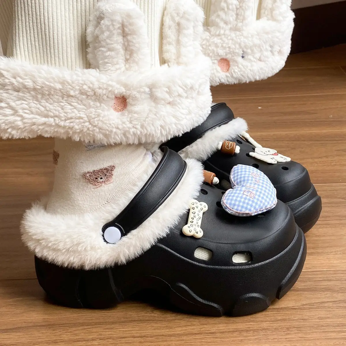 Winter Warm Cartoon Slippers Women Cotton Outerwear — feature 39