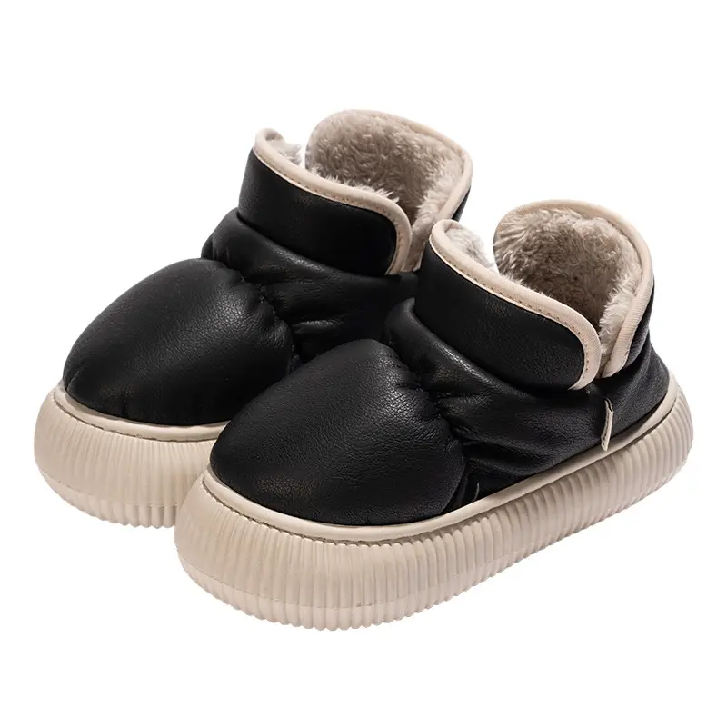 2025 New Cotton Slippers for Women in Winter, High-Top Non-Slip Comfortable Thick-Soled Outer Snow Boots with Velvet Cotton Shoes