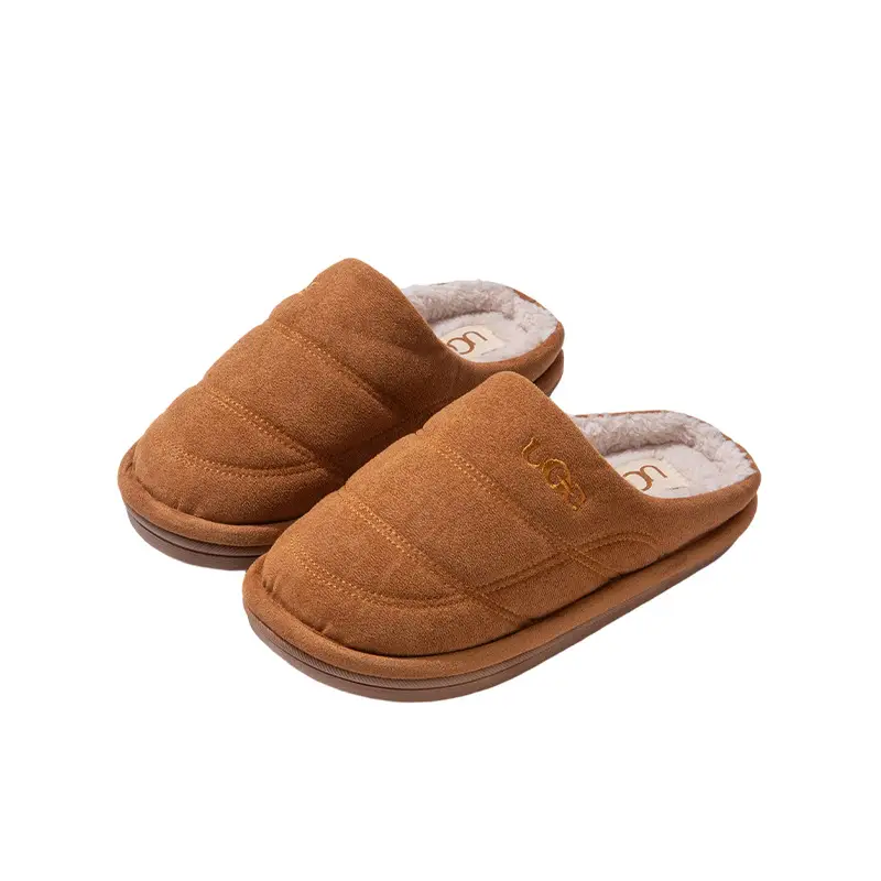 Thick-Soled Cotton Slippers for Women, Autumn and Winter 2025 New Indoor and Home Non-Slip Silent Warm Plush Slippers for Men - Image 9