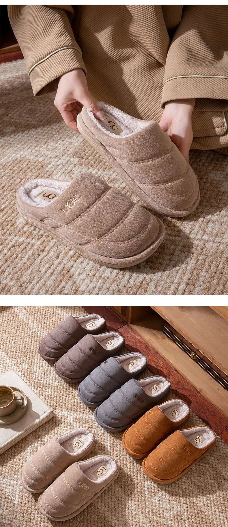 Thick-Soled Cotton Slippers for Women, Autumn and Winter 2025 New Indoor and Home Non-Slip Silent Warm Plush Slippers for Men — feature 11