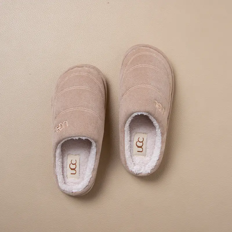 Thick-Soled Cotton Slippers for Women, Autumn and Winter 2025 New Indoor and Home Non-Slip Silent Warm Plush Slippers for Men - Image 2