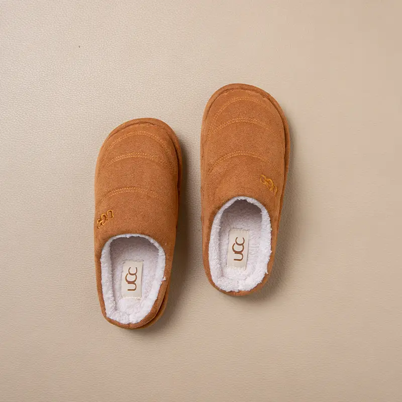 Thick-Soled Cotton Slippers for Women, Autumn and Winter 2025 New Indoor and Home Non-Slip Silent Warm Plush Slippers for Men - Image 3