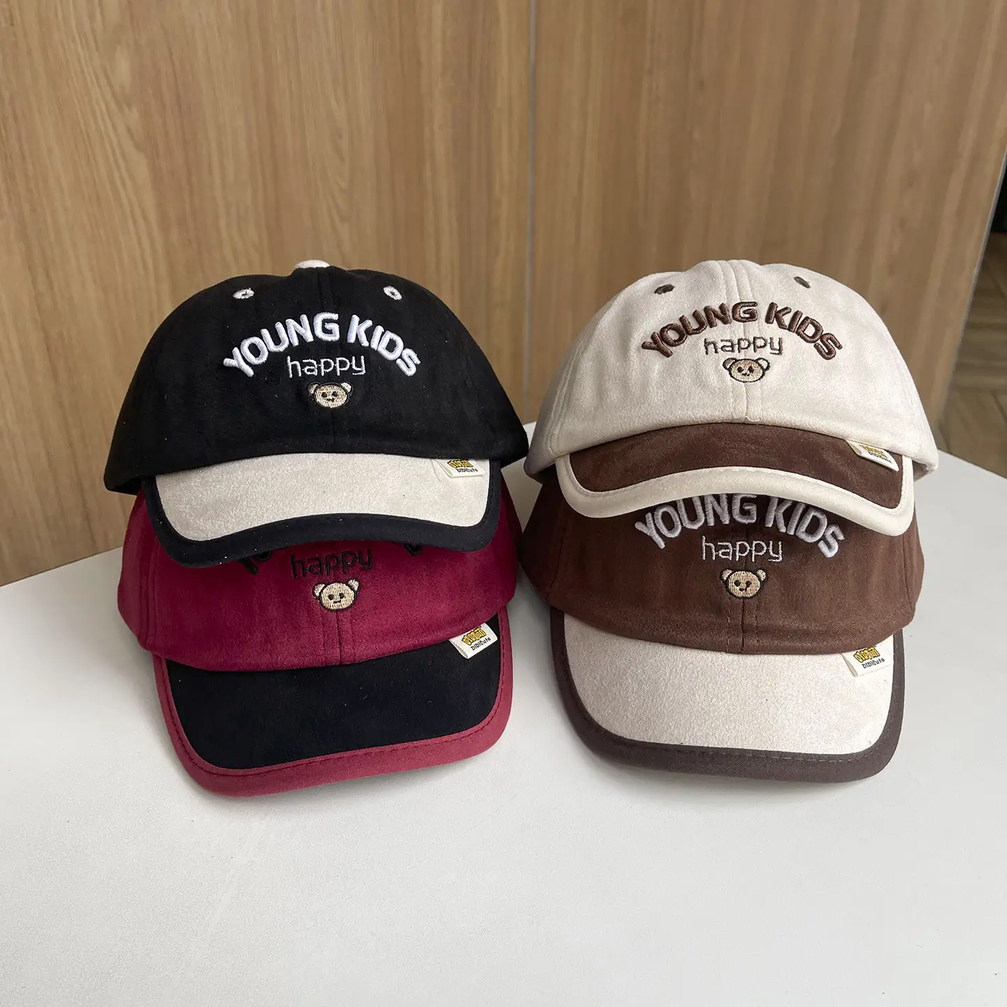 Young Kids Beanies Black Maroon Brown — feature 2