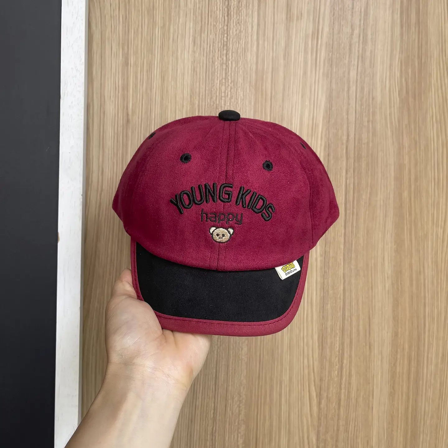 Young Kids Beanies Black Maroon Brown - Image 5