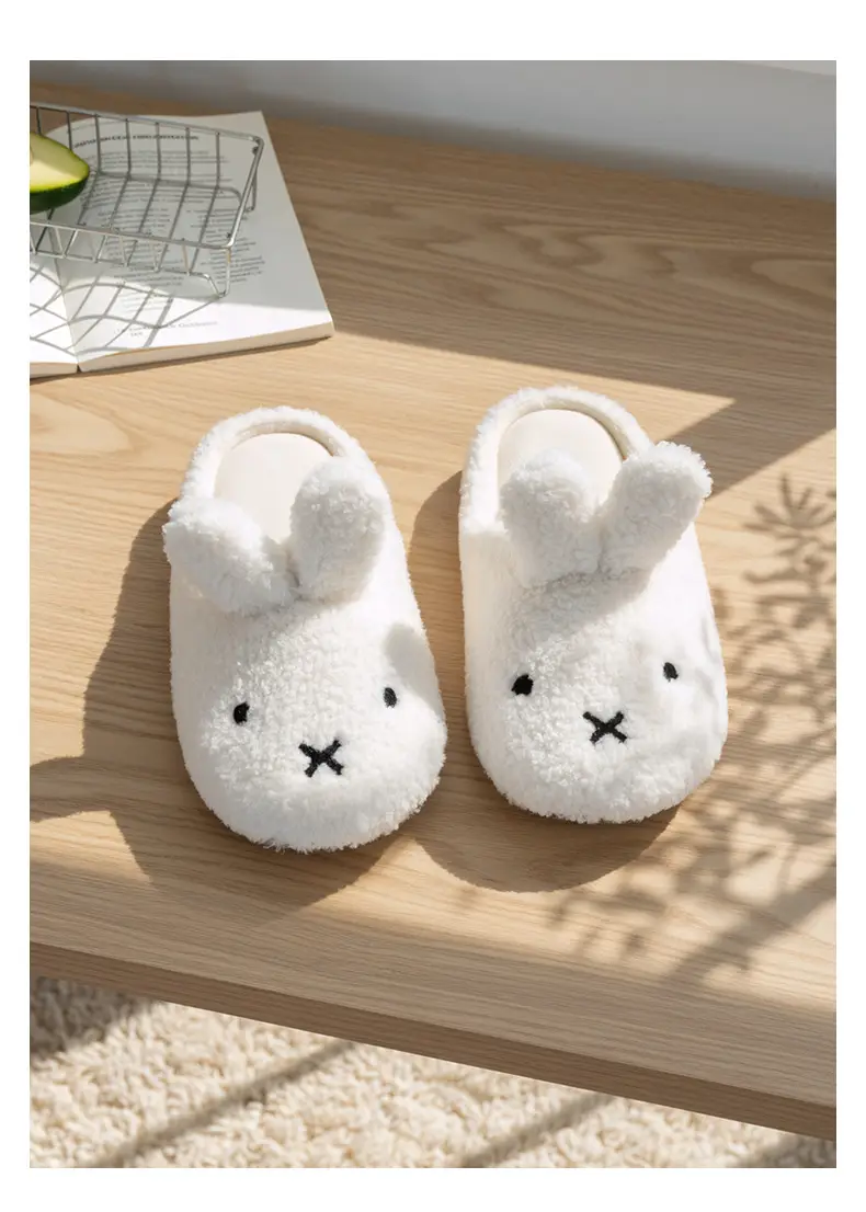 Qidan Shoe Factory Cartoon Cotton Slippers Women's Winter Home Indoor Cute Stuffed Warm Thick-Soled Anti-Slip Furry Slippers — feature 3