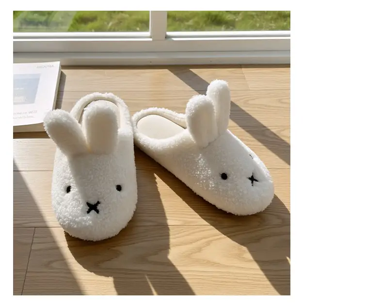 Qidan Shoe Factory Cartoon Cotton Slippers Women's Winter Home Indoor Cute Stuffed Warm Thick-Soled Anti-Slip Furry Slippers — feature 5