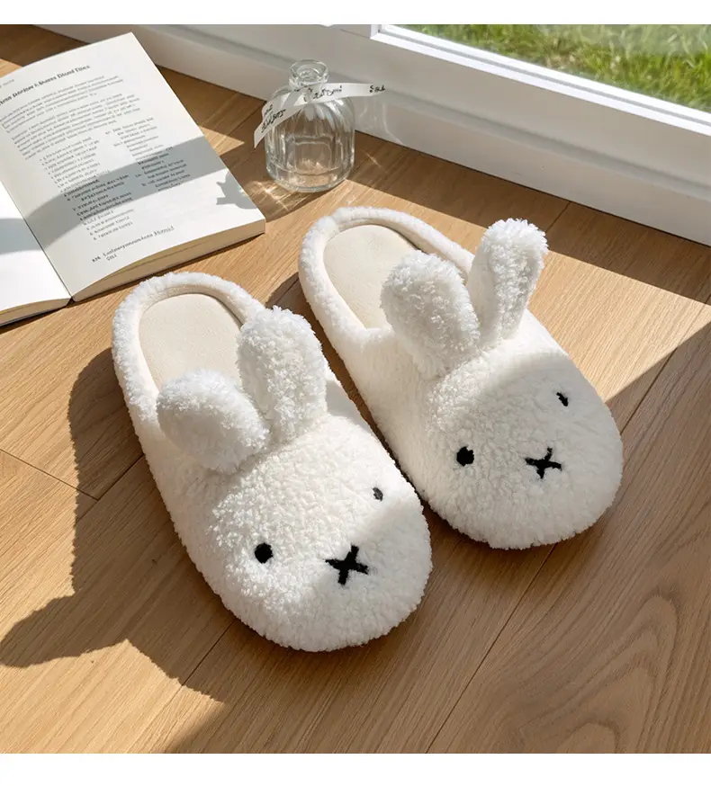 Qidan Shoe Factory Cartoon Cotton Slippers Women's Winter Home Indoor Cute Stuffed Warm Thick-Soled Anti-Slip Furry Slippers — feature 7