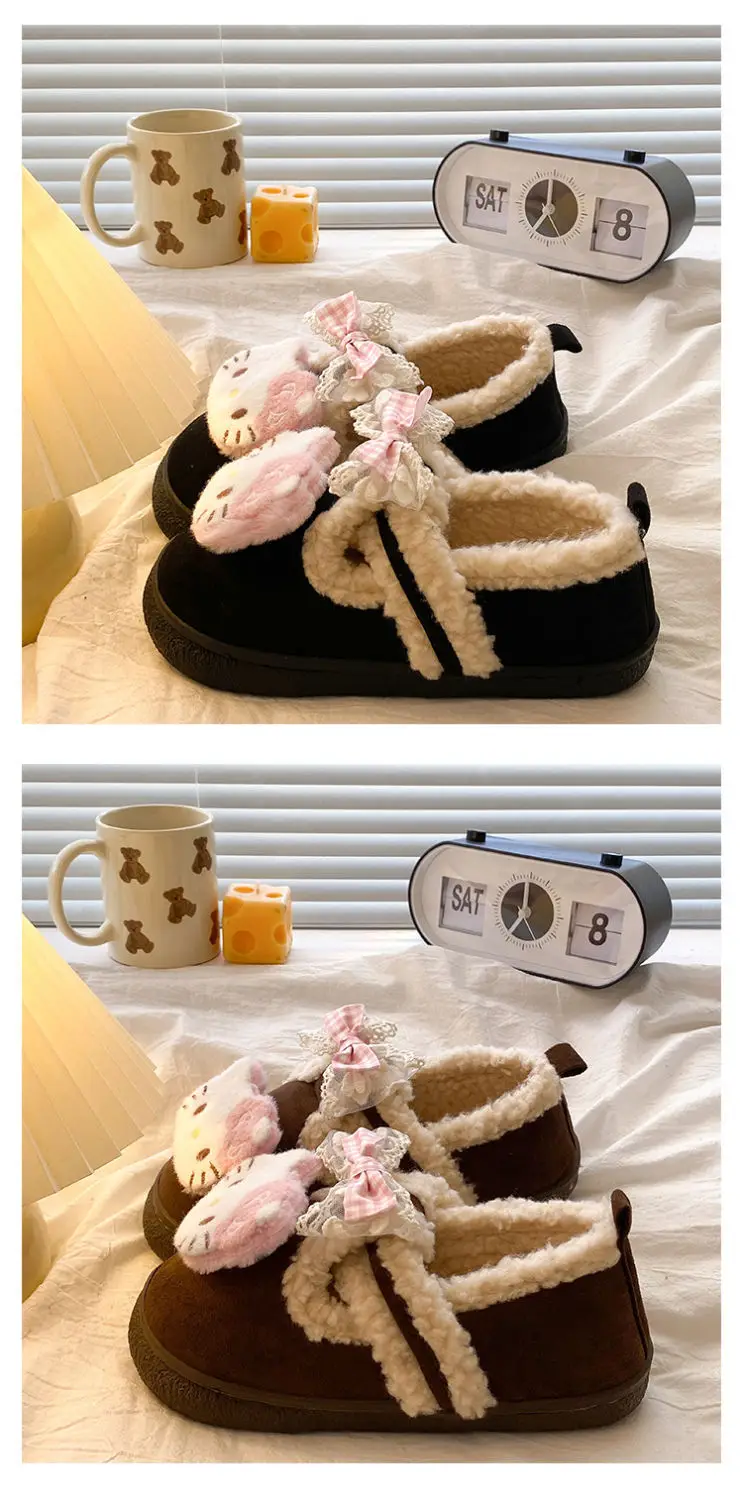 Winter Bow Embroidered Soft Slippers for Women — feature 20