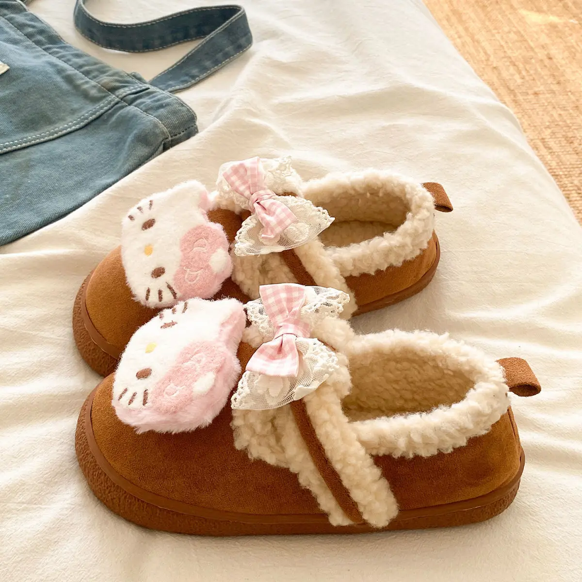 Winter Bow Embroidered Soft Slippers for Women — feature 21