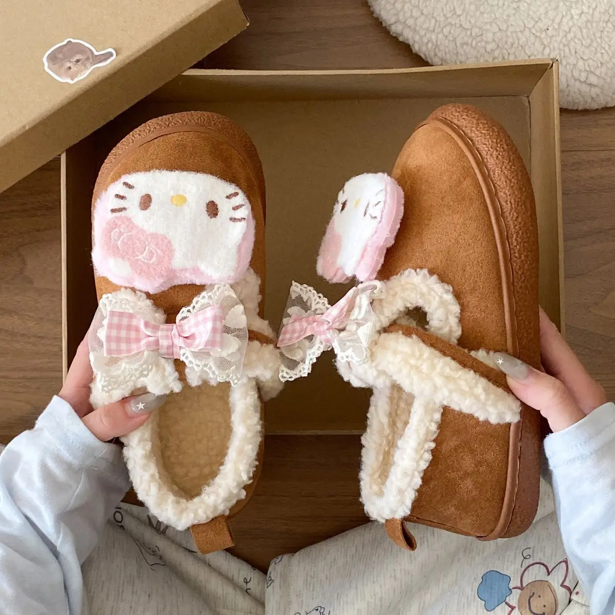 Winter Bow Embroidered Soft Slippers for Women — feature 22