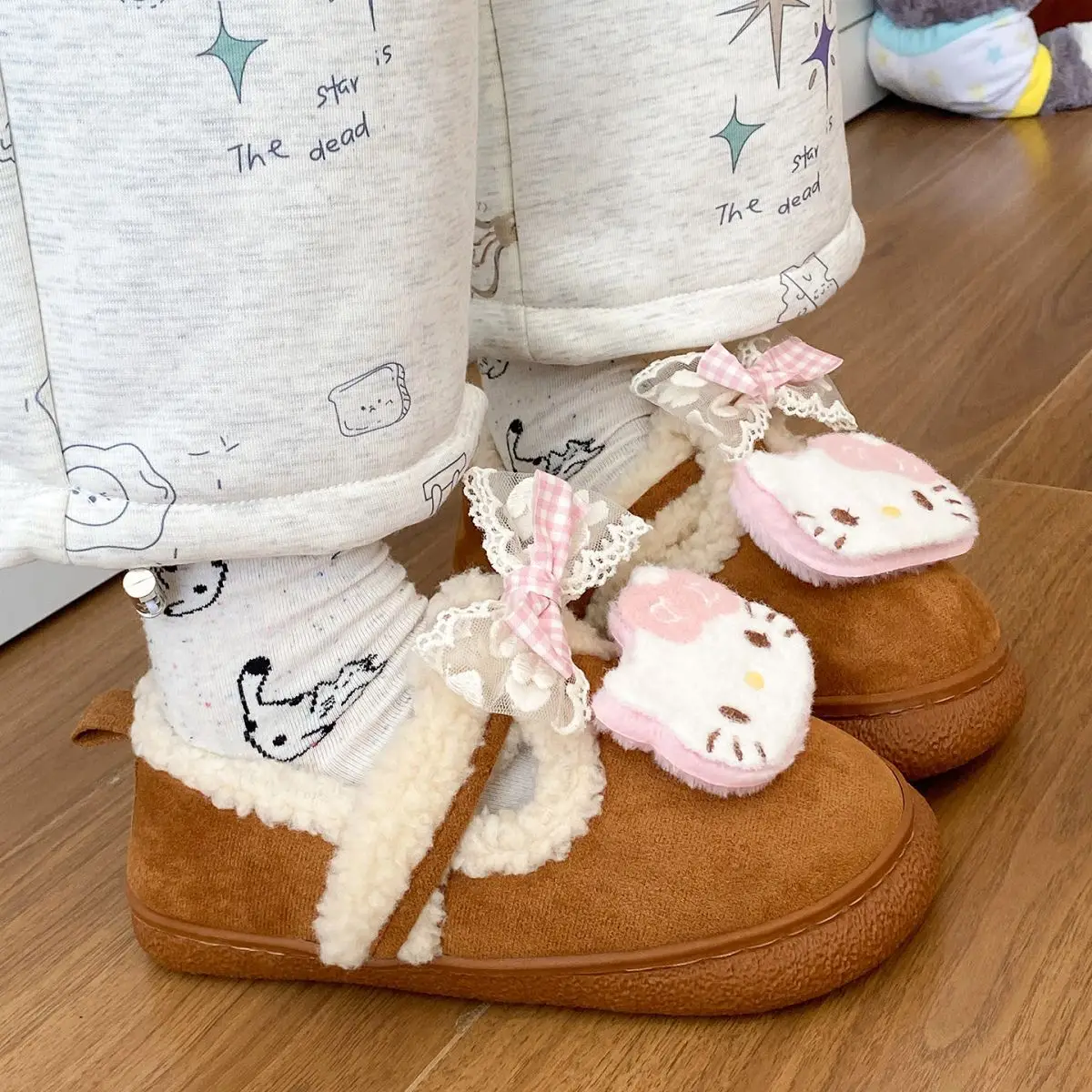 Winter Bow Embroidered Soft Slippers for Women — feature 26