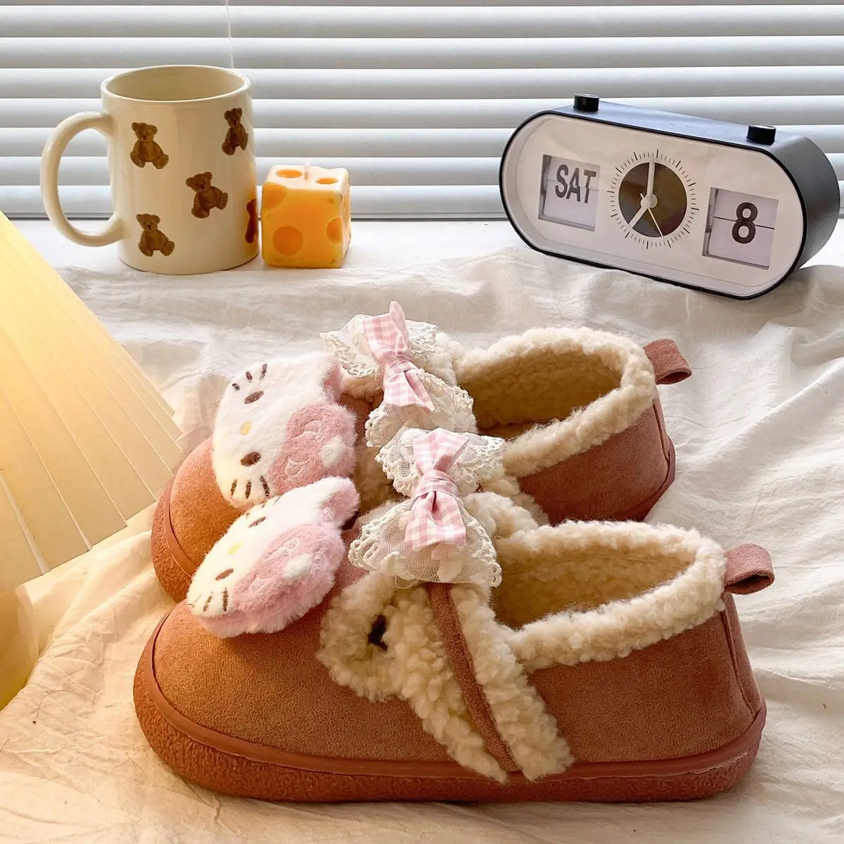 Winter Bow Embroidered Soft Slippers for Women — feature 27