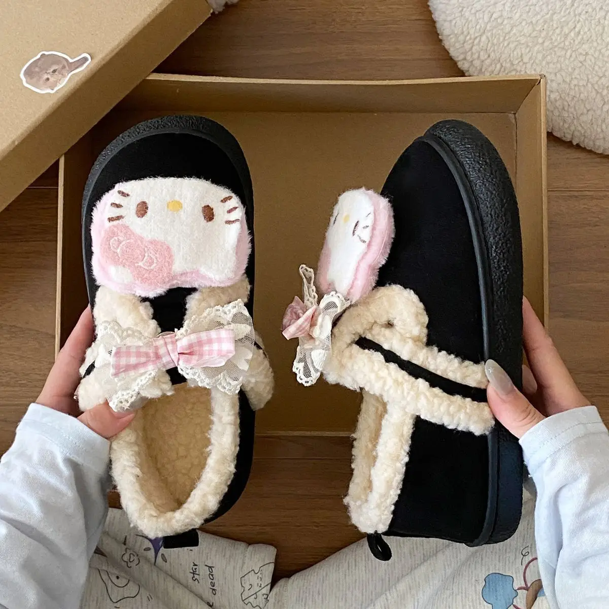 Winter Bow Embroidered Soft Slippers for Women — feature 29
