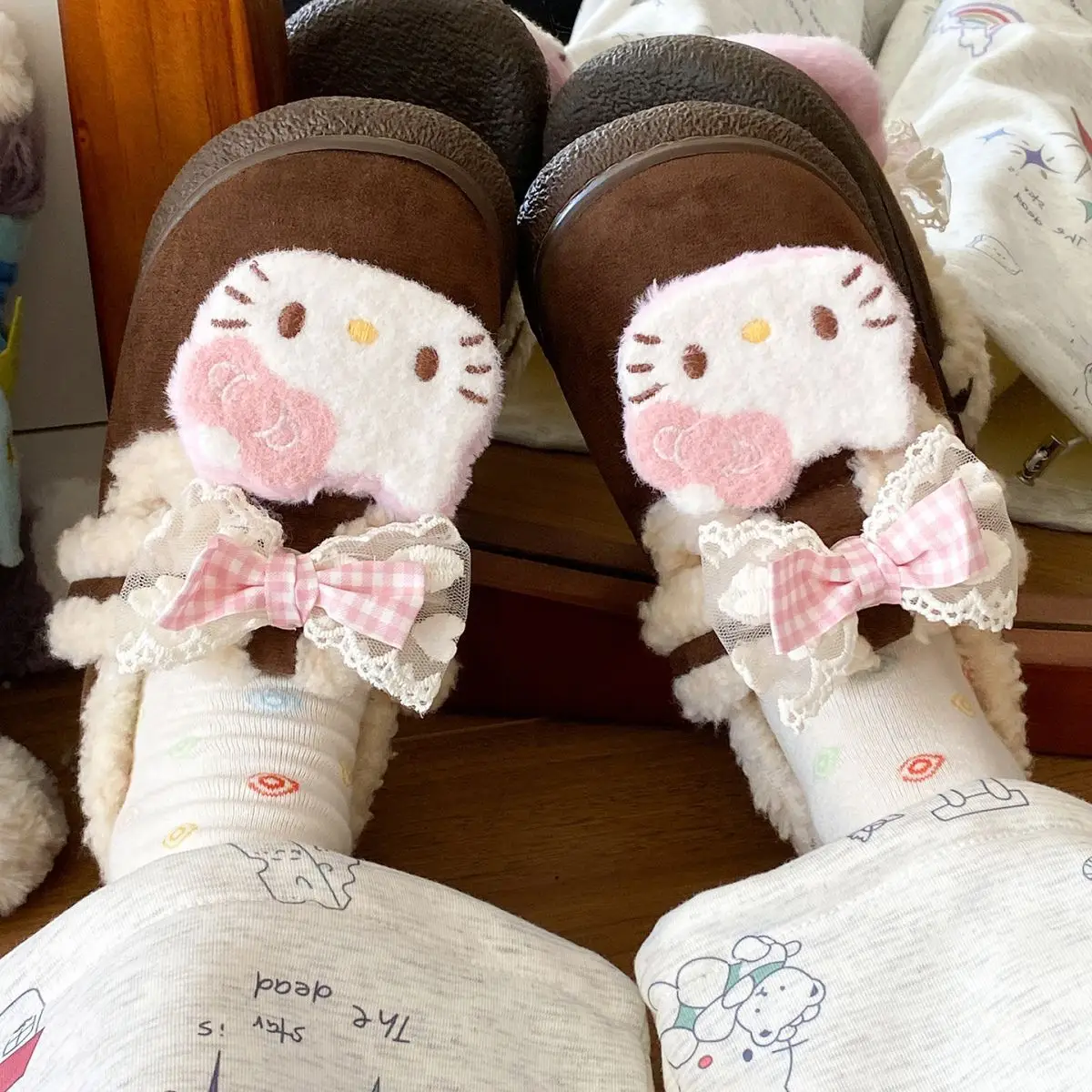 Winter Bow Embroidered Soft Slippers for Women — feature 31