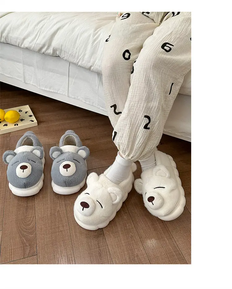 Nose Bear Slippers Warm Non-Slip Cotton 2025 — feature 11