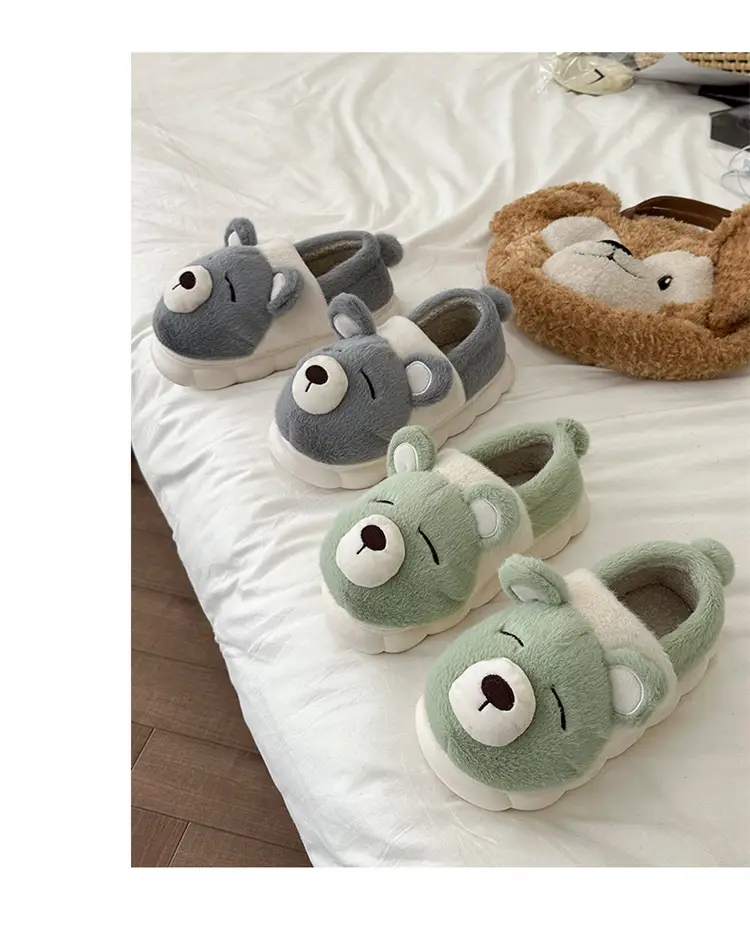 Nose Bear Slippers Warm Non-Slip Cotton 2025 — feature 12