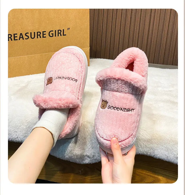 Fleece Lined Warm Slipper Grey for Men Women — feature 17