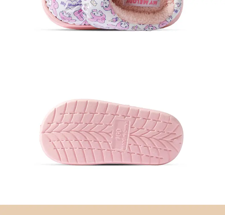 Sanrio Autumn and Winter Children's Cotton Shoes, Winter Indoor Thick-Soled Warm Soft-Soled Slippers, Waterproof Parent-Child Slippers — feature 16