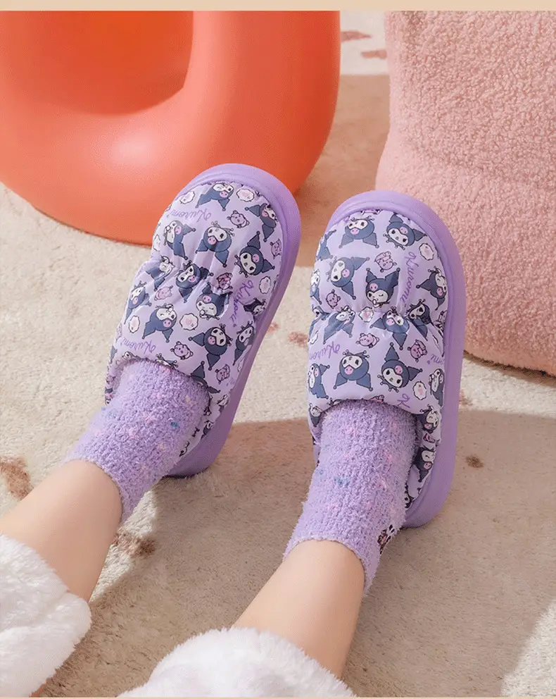 Sanrio Autumn and Winter Children's Cotton Shoes, Winter Indoor Thick-Soled Warm Soft-Soled Slippers, Waterproof Parent-Child Slippers — feature 23