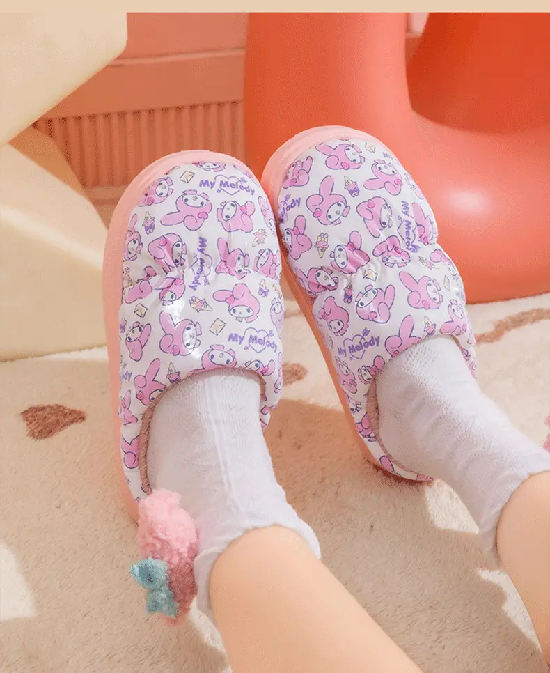 Sanrio Autumn and Winter Children's Cotton Shoes, Winter Indoor Thick-Soled Warm Soft-Soled Slippers, Waterproof Parent-Child Slippers — feature 24