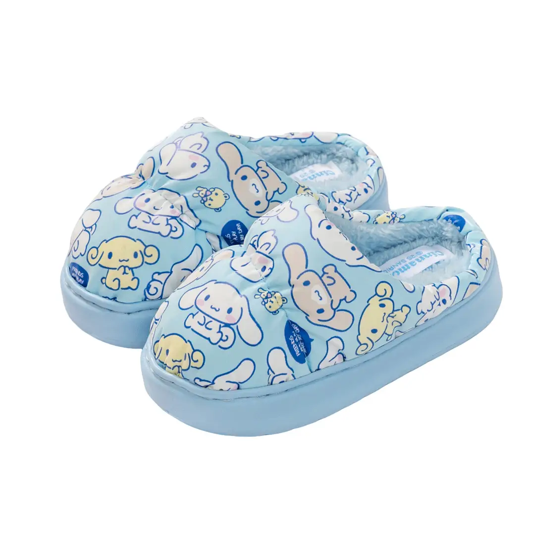 Sanrio Autumn and Winter Children's Cotton Shoes, Winter Indoor Thick-Soled Warm Soft-Soled Slippers, Waterproof Parent-Child Slippers - Image 2