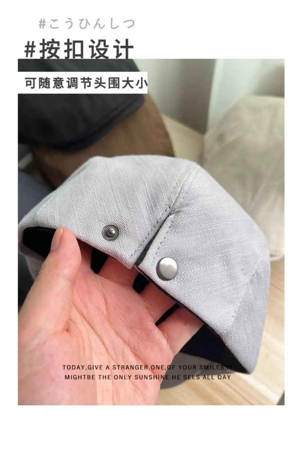Women British Style Reversible Beret Cap Summer Forward — feature 13