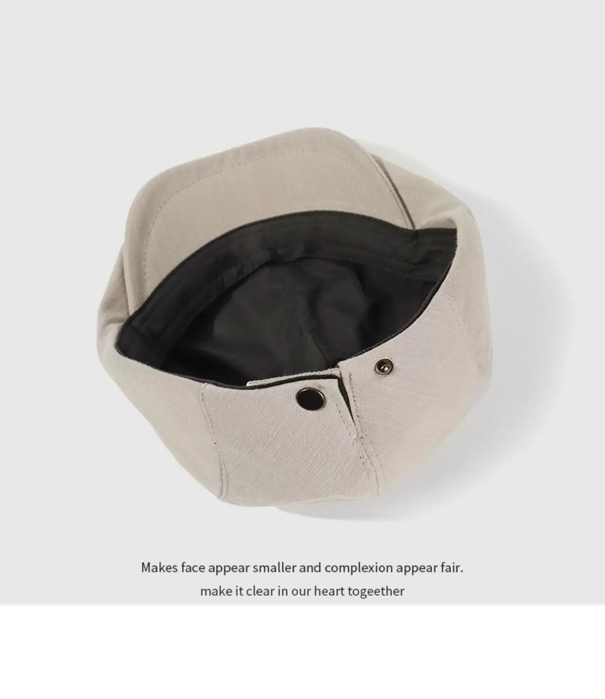 Women British Style Reversible Beret Cap Summer Forward — feature 19