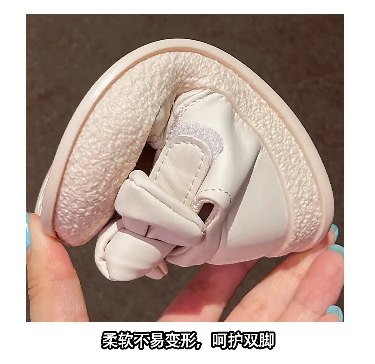 Baby Girl Bow Shoes White 1-3Yr Baotou Soft Sole — feature 10