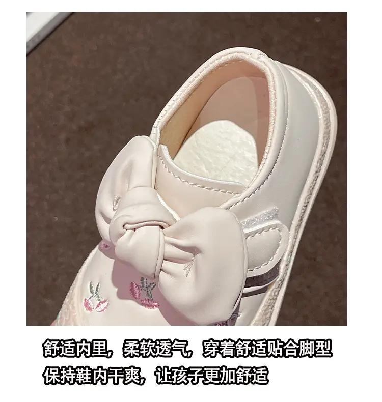 Baby Girl Bow Shoes White 1-3Yr Baotou Soft Sole — feature 9