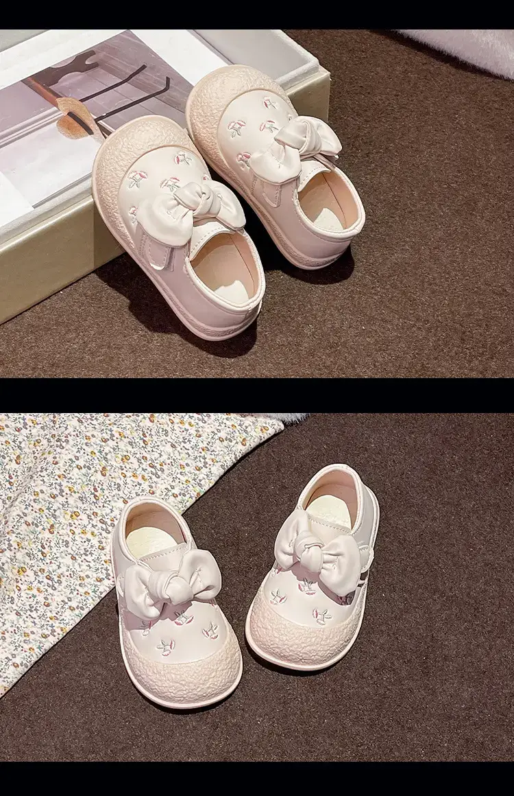 Baby Girl Bow Shoes White 1-3Yr Baotou Soft Sole — feature 13