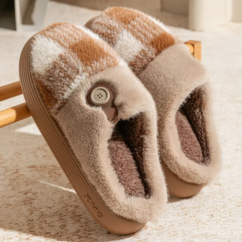 Silent Cotton Slippers for Men 2025 New Autumn and Winter Anti-Slip Warm Couple Indoor Home Cotton Shoes for Women with Shit-Stepping Feeling - Image 10