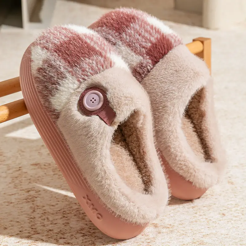 Silent Cotton Slippers for Men 2025 New Autumn and Winter Anti-Slip Warm Couple Indoor Home Cotton Shoes for Women with Shit-Stepping Feeling - Image 8