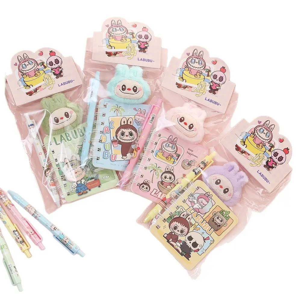 Labubu Stationery Set Student Class Activities Holiday Small Gift Coil Book Mini Cute Cartoon Notebook
