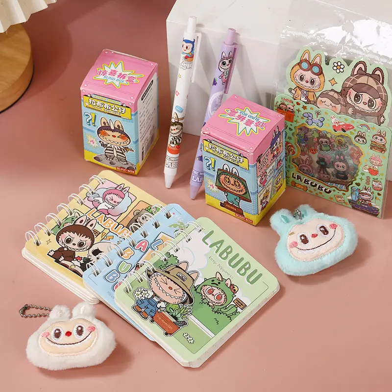 Labubu Stationery Set Student Class Activities Holiday Small Gift Coil Book Mini Cute Cartoon Notebook — feature 8