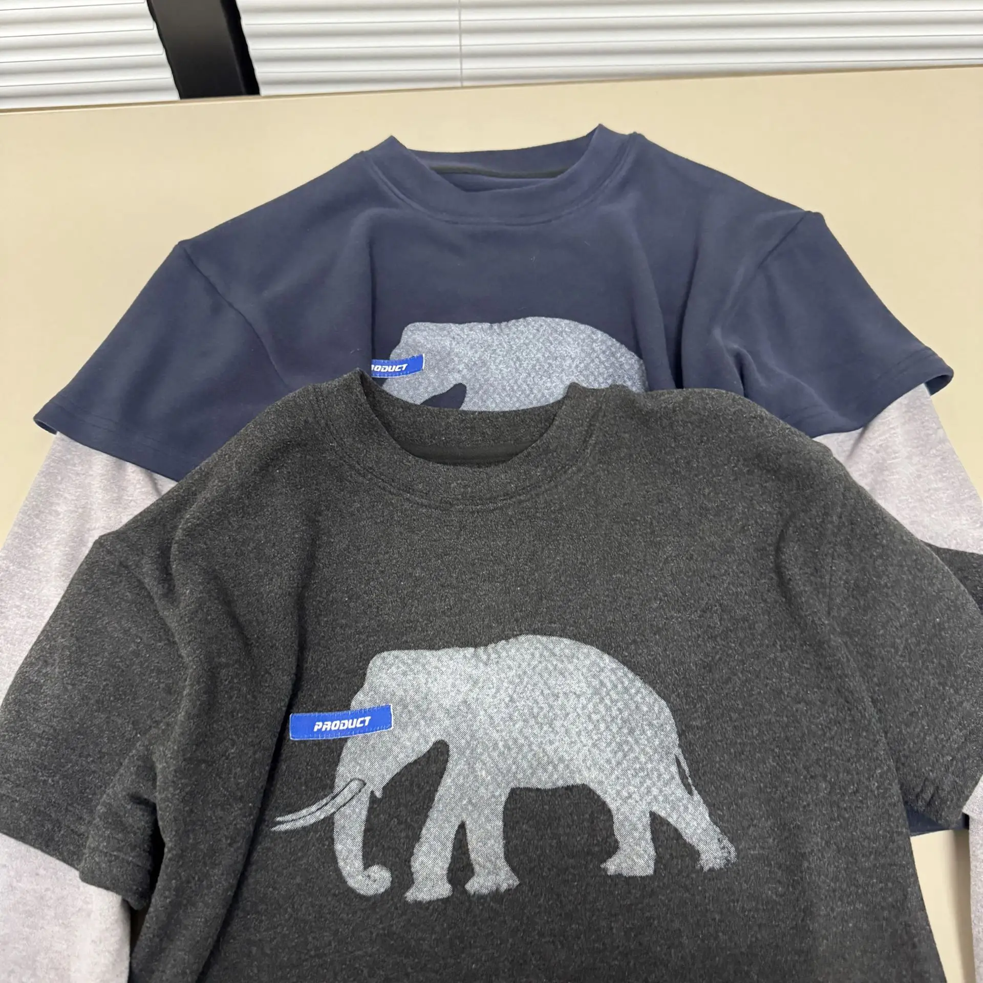 Boys Long Sleeve T-Shirt Navy Elephant Design Winter 2026 โ feature 8