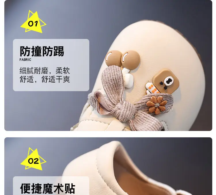 Korean Style Baby Cartoon Shoes for Girls Small Leather — feature 3