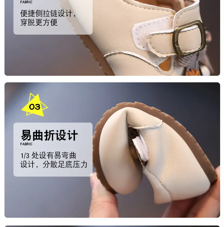 Korean Style Baby Cartoon Shoes for Girls Small Leather — feature 4