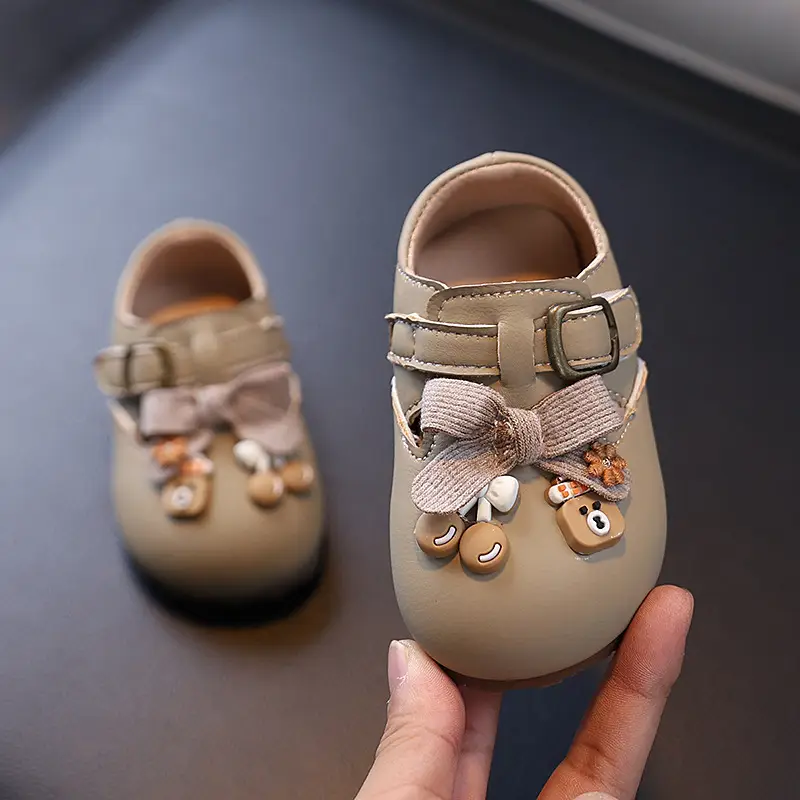 Korean Style Baby Cartoon Shoes for Girls Small Leather