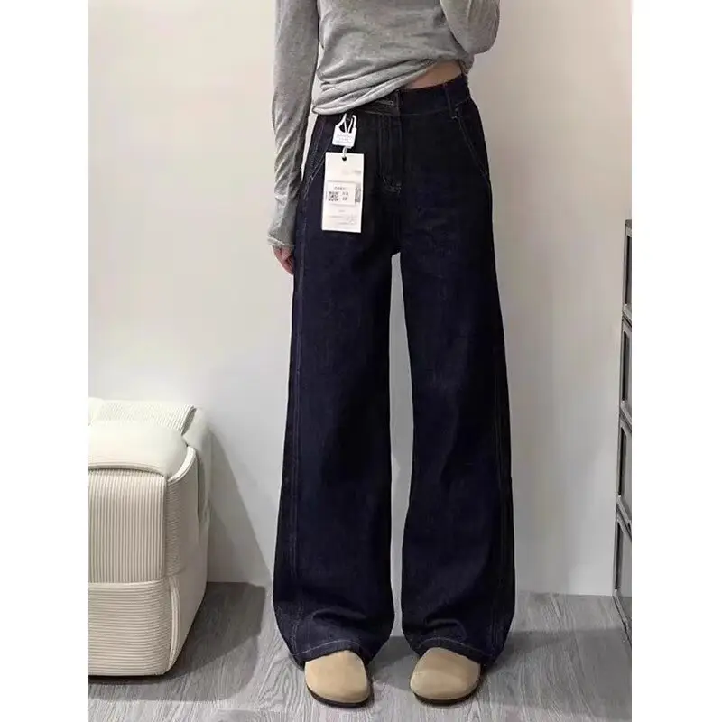 American Style Dark Blue Wide Leg Jeans 2025 — feature 6