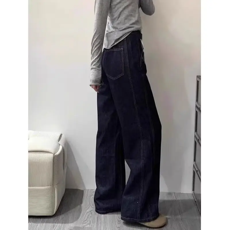 American Style Dark Blue Wide Leg Jeans 2025 — feature 7