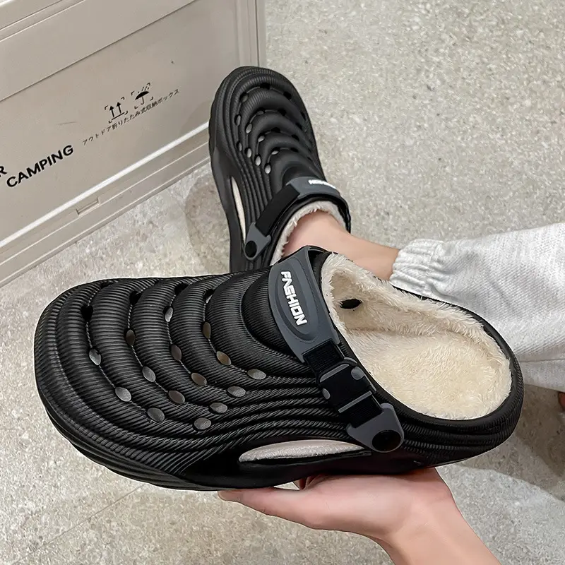 Cross-Border Eva Cotton Slippers for Men in Autumn and Winter, Warm Home Use, Non-Slip Bag and Two-Wear Cotton Shoes for Women, Wholesale