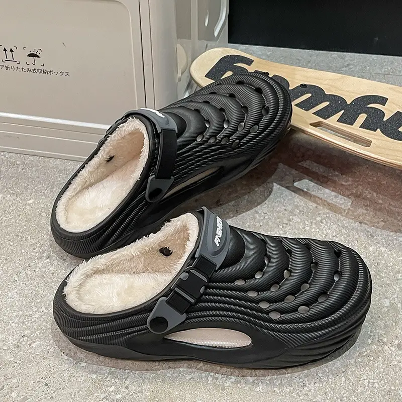 Cross-Border Eva Cotton Slippers for Men in Autumn and Winter, Warm Home Use, Non-Slip Bag and Two-Wear Cotton Shoes for Women, Wholesale