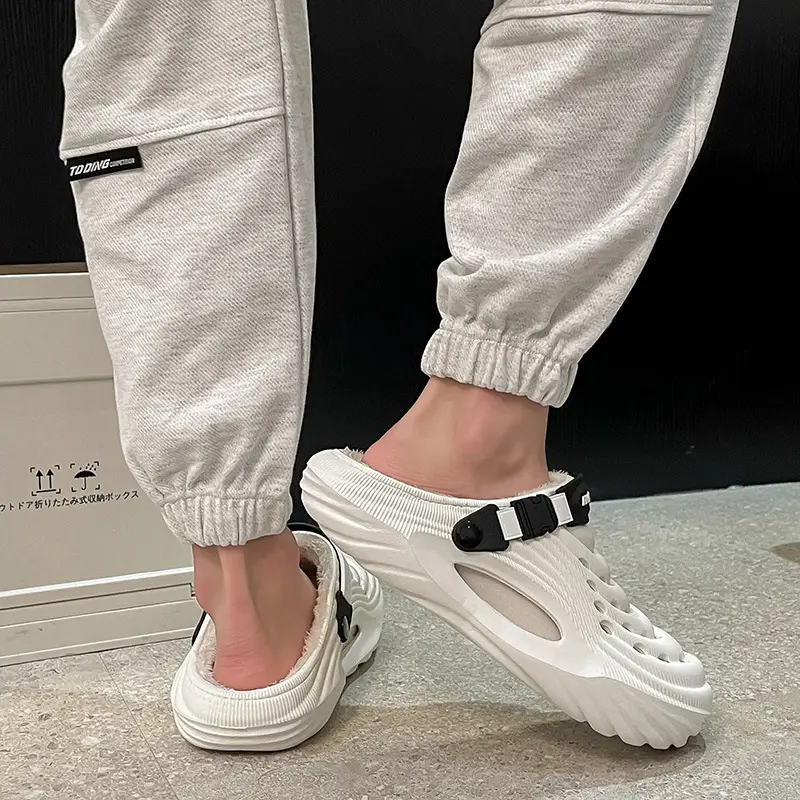 Cross-Border Eva Cotton Slippers for Men in Autumn and Winter, Warm Home Use, Non-Slip Bag and Two-Wear Cotton Shoes for Women, Wholesale