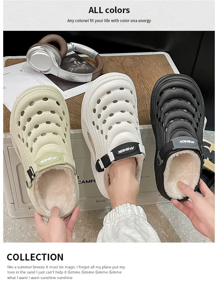 Cross-Border Eva Cotton Slippers for Men in Autumn and Winter, Warm Home Use, Non-Slip Bag and Two-Wear Cotton Shoes for Women, Wholesale — feature 3