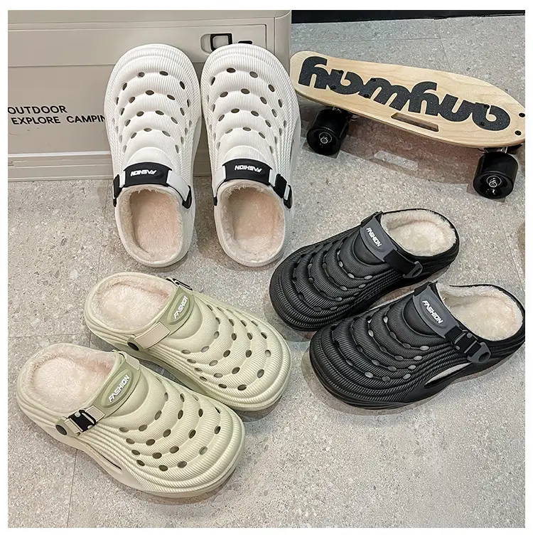 Cross-Border Eva Cotton Slippers for Men in Autumn and Winter, Warm Home Use, Non-Slip Bag and Two-Wear Cotton Shoes for Women, Wholesale — feature 4