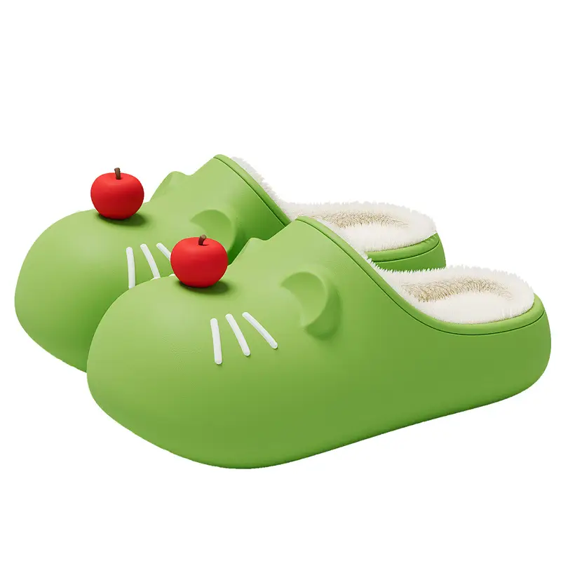 Parent-Child Children's Cotton Slippers for Women, Winter Indoor Home Plush Warm Slippers, Women's Eva Waterproof Cotton Slippers Wholesale - Image 8