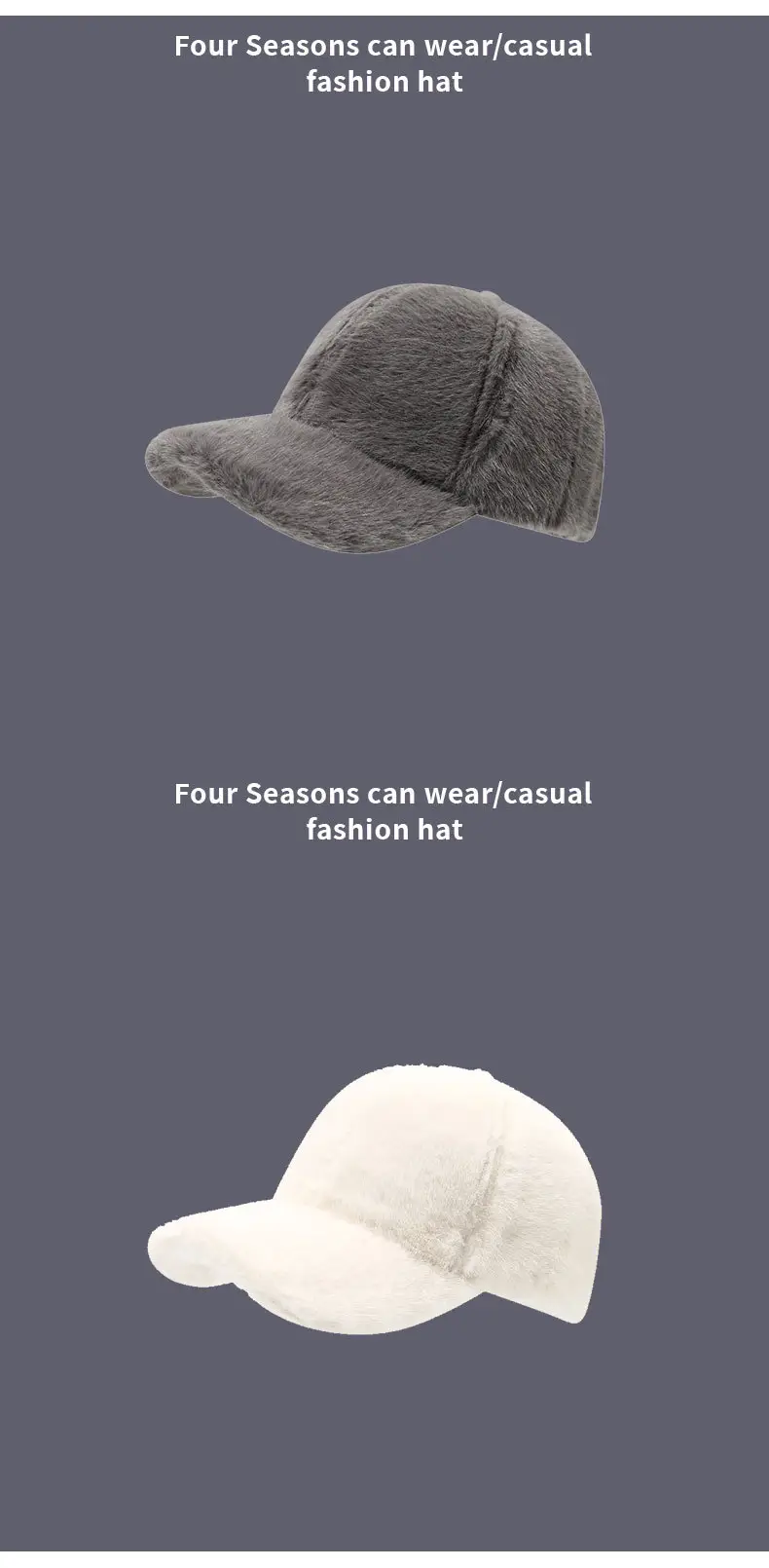 Thickened Plush Baseball Cap for Men Women Winter Use — feature 11