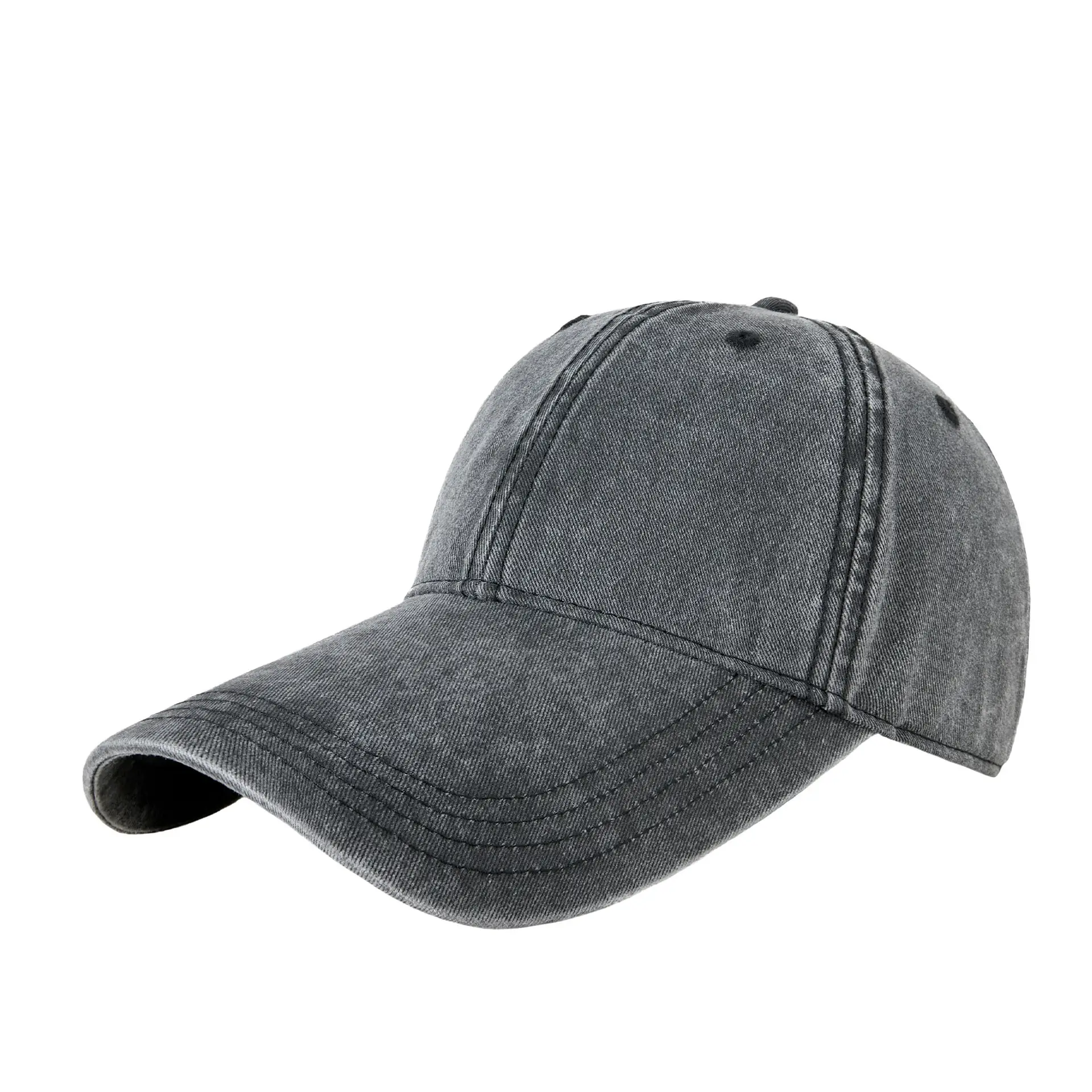 Gray Washed Baseball Cap for Men Large Head Circumference - Image 8