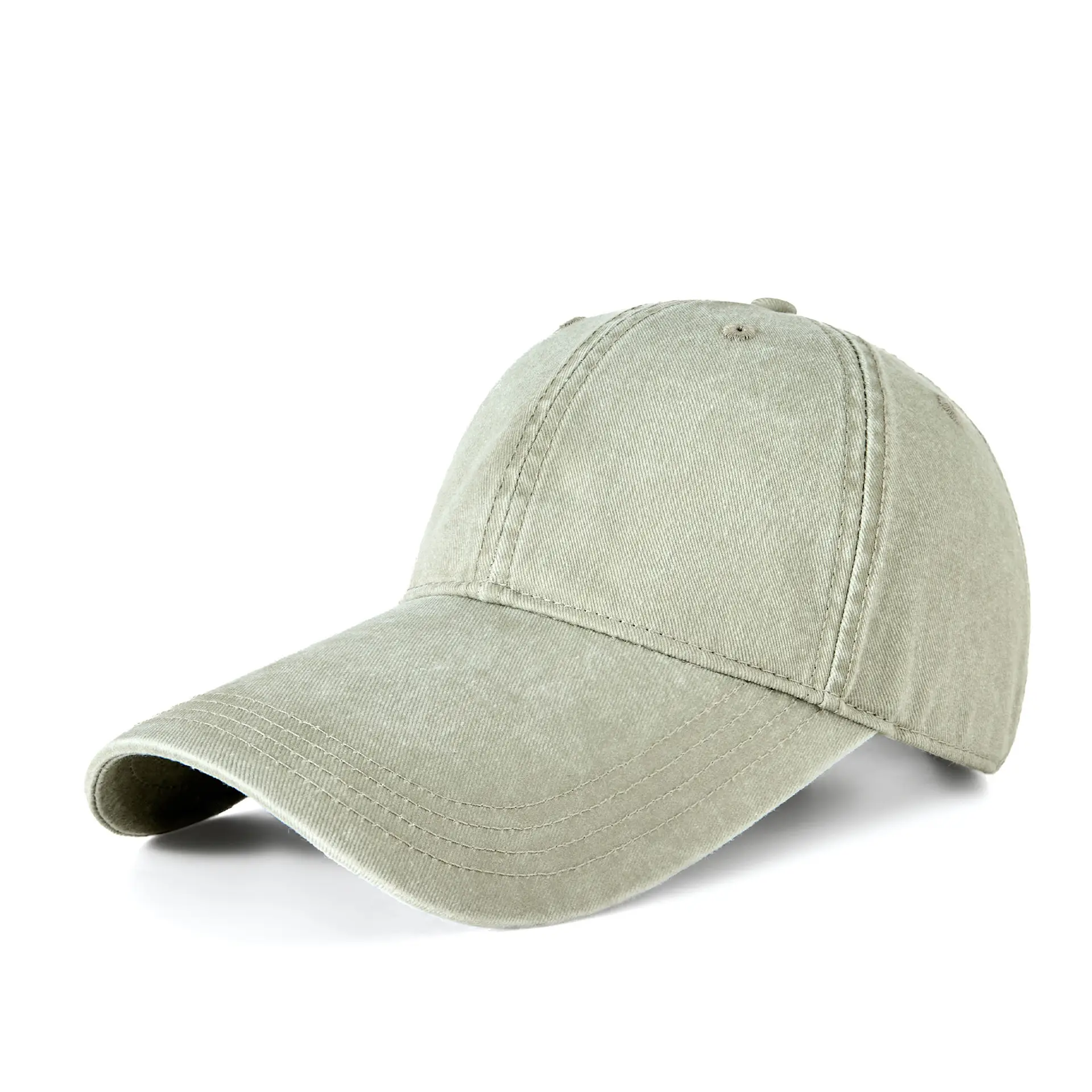 Gray Washed Baseball Cap for Men Large Head Circumference - Image 3